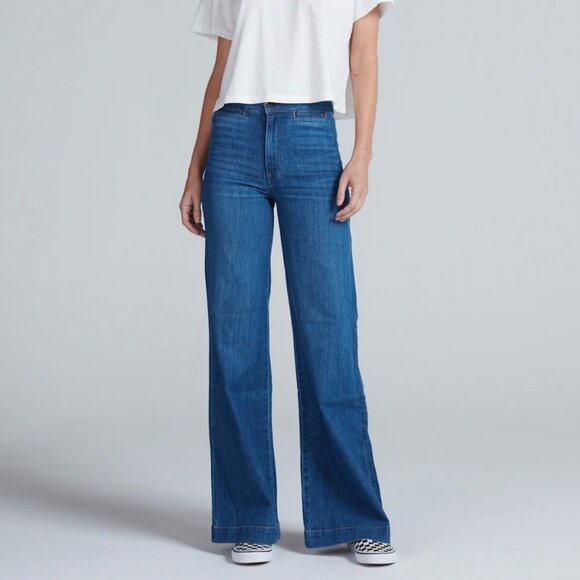ASKK NY:  Brighton Wide Leg Jeans - Picture 1 of 13